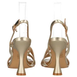 ARETHA Sandali con Tacco Donna Platino Alte 10 cm