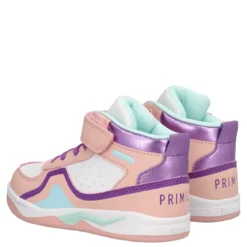 BABY PLAYER Sneakers Alte Bambina Bianche e Rosa