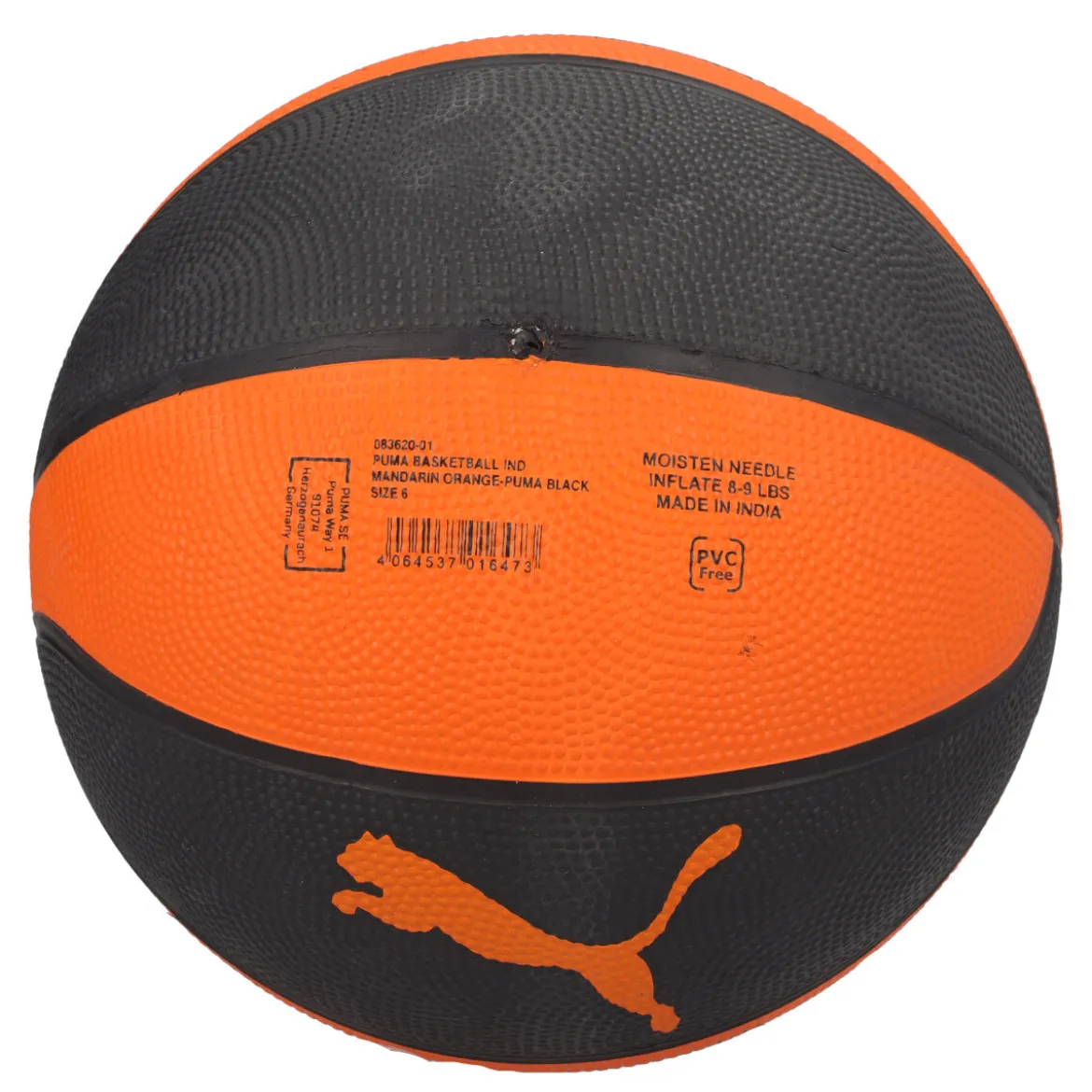 BASKETBALL IND Pallone da Basket Arancione e Nero