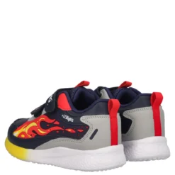 B&G INFINITY LIGHT Sneakers Bambino Nere e Rosse con Luci