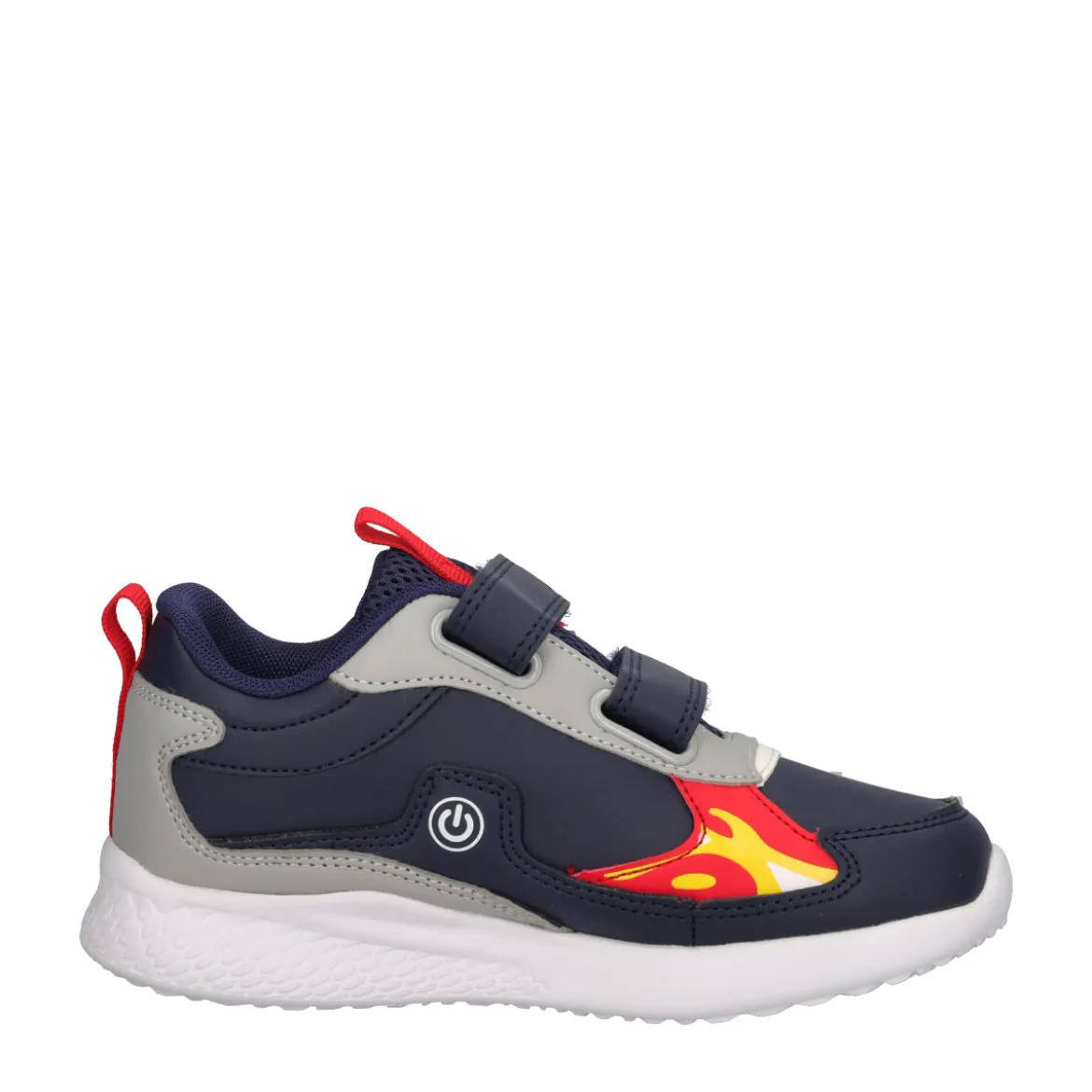 B&G INFINITY LIGHT Sneakers Bambino Nere e Rosse con Luci