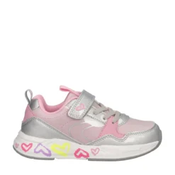 B&G SUPERMEGA Sneakers Bambina Argento e Rosa