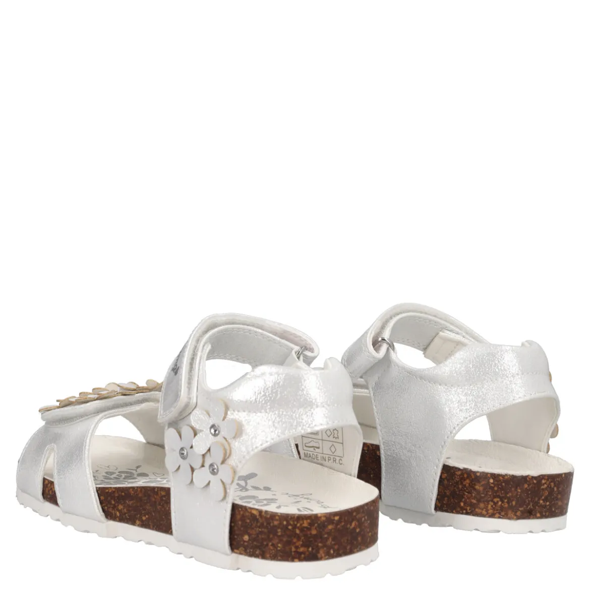 BIO SAND LIGHT Sandali bambina Bianchi con Fiori