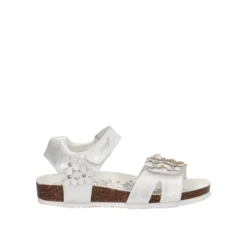 BIO SAND LIGHT Sandali bambina Bianchi con Fiori