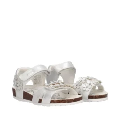BIO SAND LIGHT Sandali bambina Bianchi con Fiori