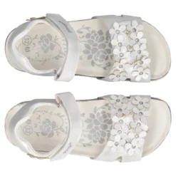 BIO SAND LIGHT Sandali bambina Bianchi con Fiori