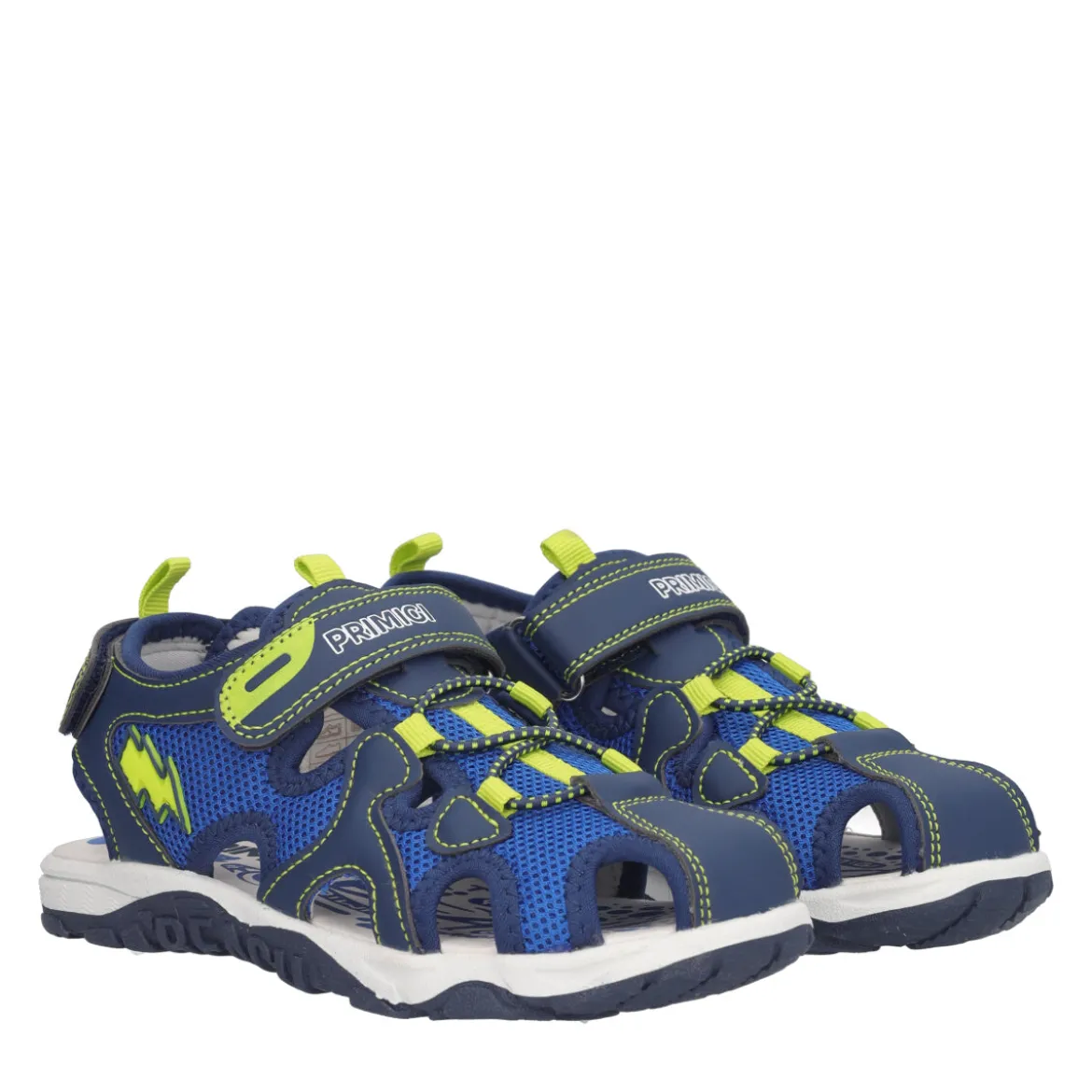 BREEZY BEACH SA Sandali Bambino Blu e Giallo Fluo