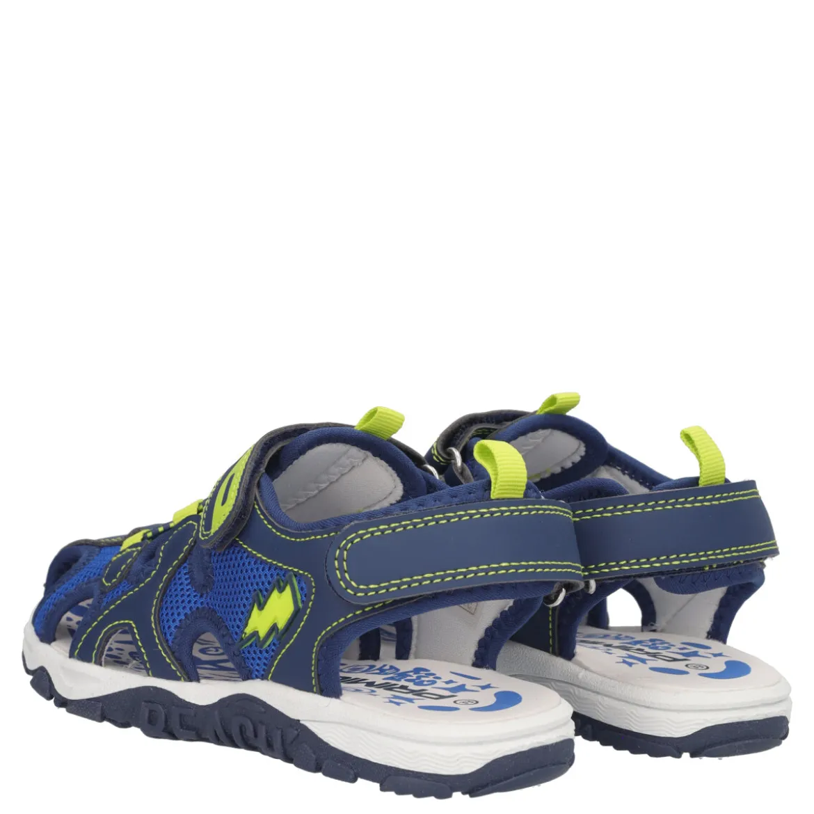 BREEZY BEACH SA Sandali Bambino Blu e Giallo Fluo