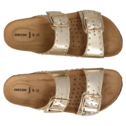 BRIONIA Ciabatte Donna Oro in Pelle