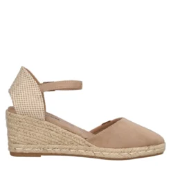 Campesine con zeppa Beige