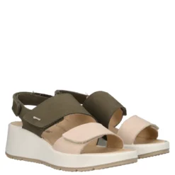 CAROLA Zeppa Donna Verde Militare e Nude