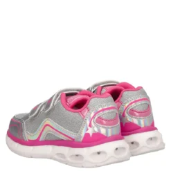 CHIMBERLY Sneakers Bambina Argento e Fuxia con Luci