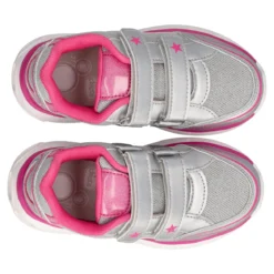 CHIMBERLY Sneakers Bambina Argento e Fuxia con Luci