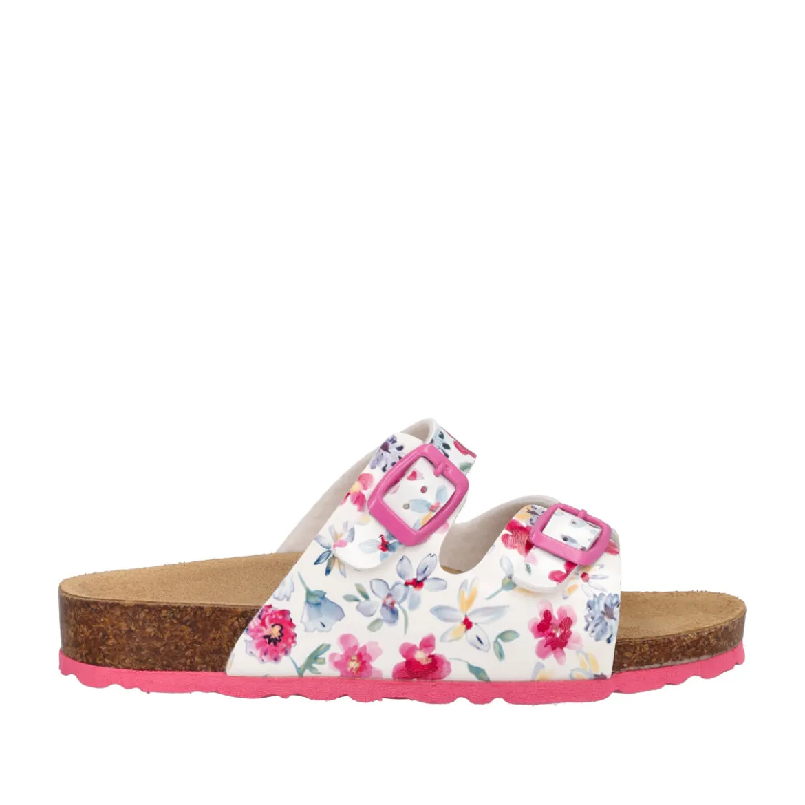 Ciabatte Bambina Bianche con Fiori Colorati