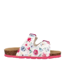 Ciabatte Bambina Bianche con Fiori Colorati