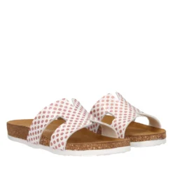Ciabatte Bambina Bianche con Pois Glitter Rosa