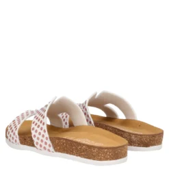 Ciabatte Bambina Bianche con Pois Glitter Rosa