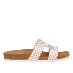 Ciabatte Bambina Bianche con Pois Glitter Rosa