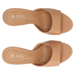 Ciabatte con Tacco Donna Beige