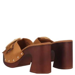 Ciabatte con Tacco Donna Beige