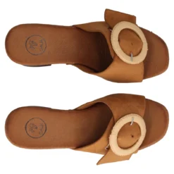 Ciabatte con Tacco Donna Beige