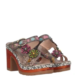 Ciabatte con Tacco Donna Grigie