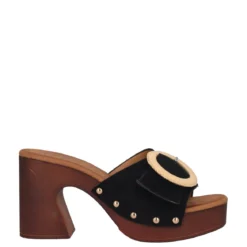 Ciabatte con Tacco Donna Nere