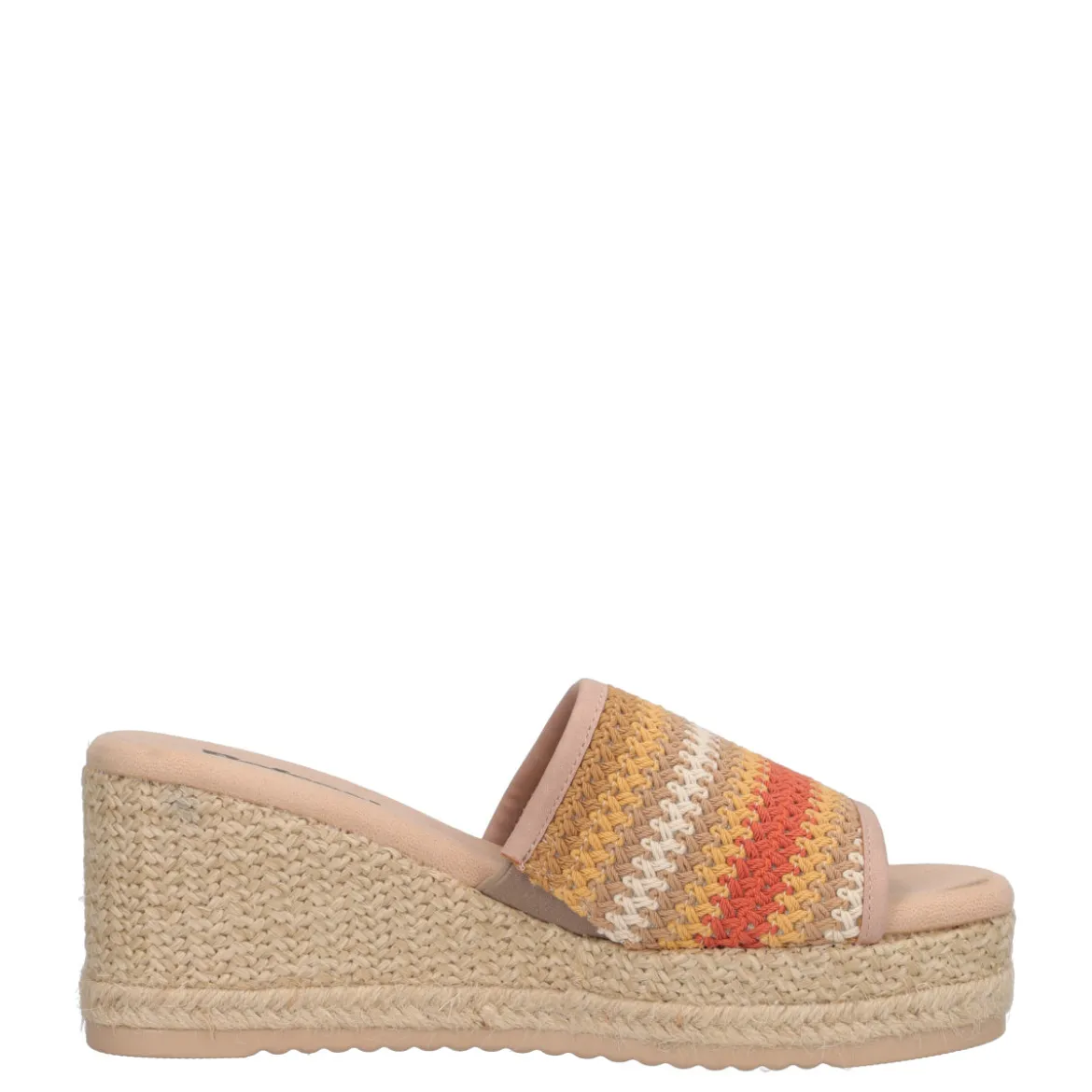 Ciabatte con Zeppa Donna Beige
