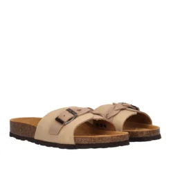 Ciabatte Donna Beige in Pelle