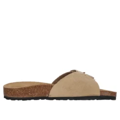 Ciabatte Donna Beige in Pelle