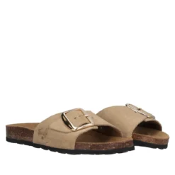 Ciabatte Donna Beige in Pelle