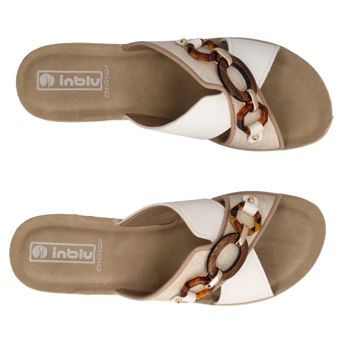 Ciabatte Donna Bianche e Beige