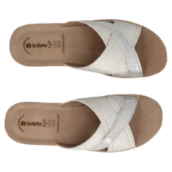 CIABATTE Donna Bianco e Argent