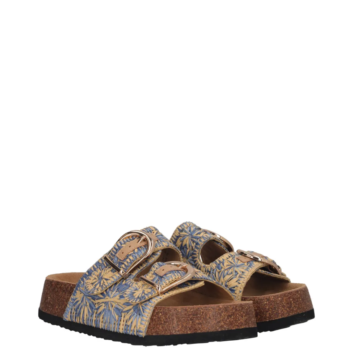Ciabatte Donna Blu e Beige
