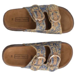 Ciabatte Donna Blu e Beige