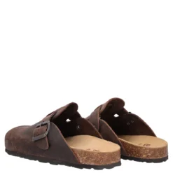 Ciabatte Donna Marroni Rustiche in Pelle