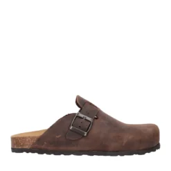 Ciabatte Donna Marroni Rustiche in Pelle
