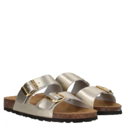 Ciabatte Donna Platino in Pelle