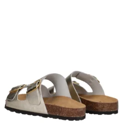 Ciabatte Donna Platino in Pelle
