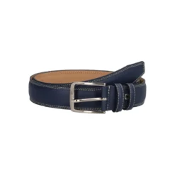 Cintura Uomo Blu Vitello