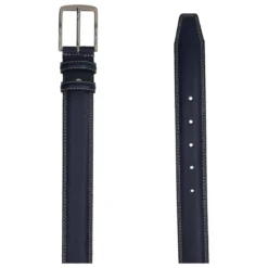 Cintura Uomo Blu Vitello