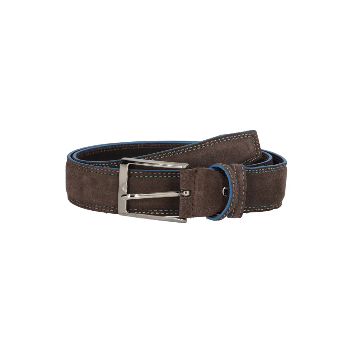 Cintura Uomo Camoscio Moro e Blu