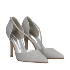 Décolleté Donna Argento Glitter tacco a Spillo 9 cm