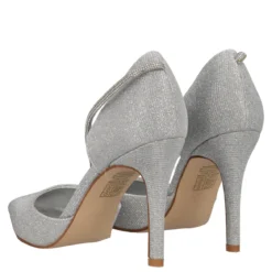 Décolleté Donna Argento Glitter tacco a Spillo 9 cm