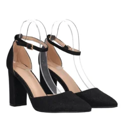 Décolleté Donna Nera Glitter Tacco alto 9 cm