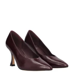Decolleté Donna Bordeaux Vernice
