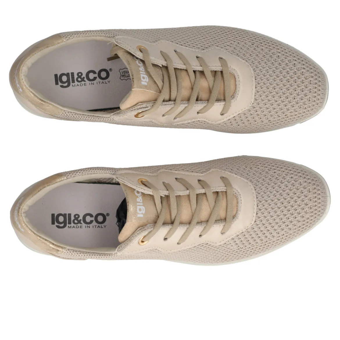 ELLEN Sneakers Donna Crema e Oro