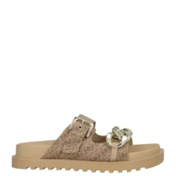 FATEMA2 Ciabatte Donna Beige e Marroni