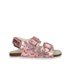 FIABA Sandali Bambina Rosa Metallizzato e Ciliegie