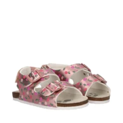 FIABA Sandali Bambina Rosa Metallizzato e Ciliegie